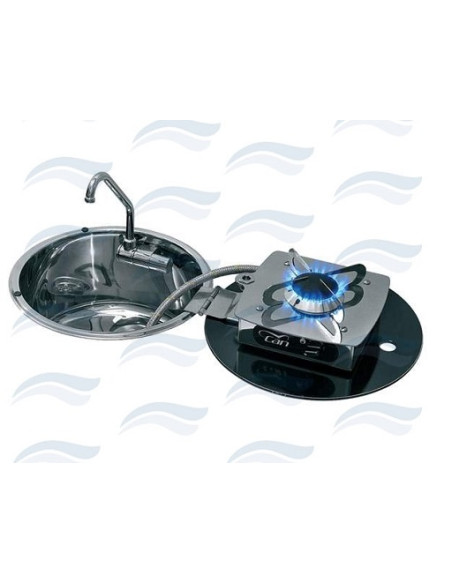 Cucina pieghevole con lavandino e un fuoco LC 1701 Campers