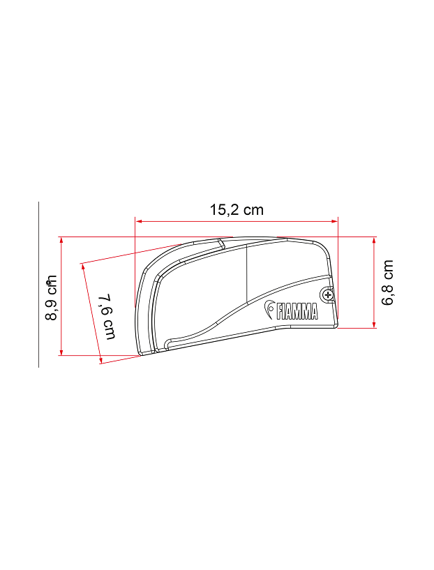 Toldo F40 Fourgon 270 Gris Royal Fiamma Negro
