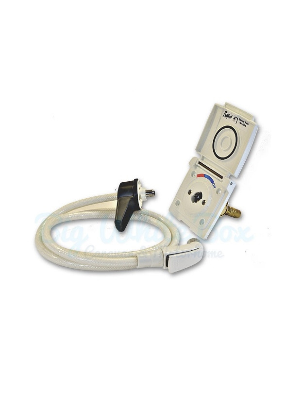 Ducha externa en blanco para caravana o autocaravana
