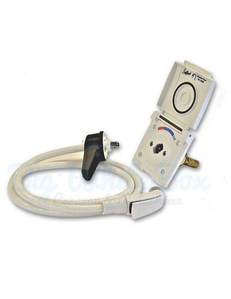 Douche extérieure blanche pour caravane ou camping-car