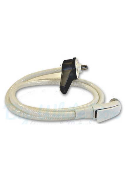 White external shower for caravan or motorhome