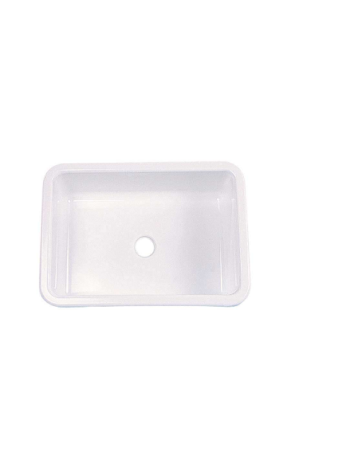 Lavabo/cubeta encastrable rectangular blanco 37x27 cm