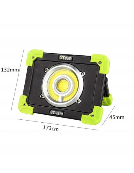 Luz de trabajo recargable con USB20 W COB LED
