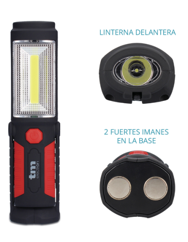 Linterna de luz de trabajo con gancho e imán TM Electron