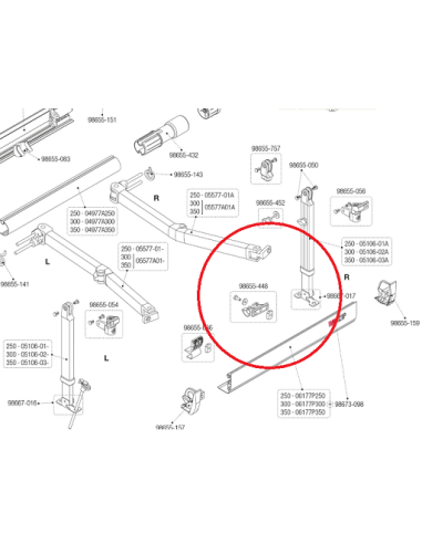 Soporte Rafter de la tapa frontal F45 TI/IL. FIAMMA