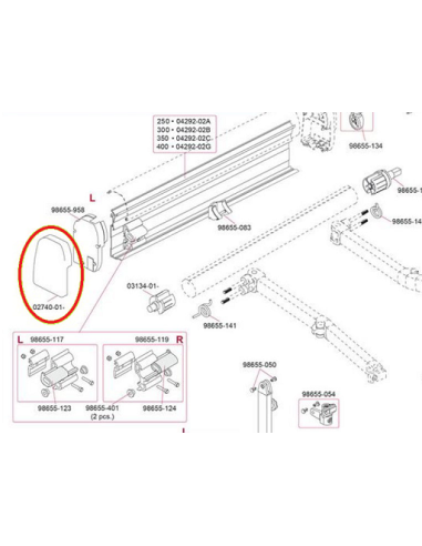 Cache latéral gauche F45 PLUS. FIAMMA
