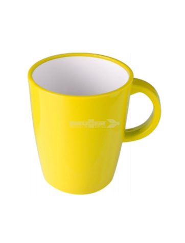 Copo grande de 30cl de melanina amarela. Brunner