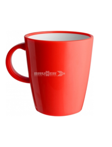 Taza grande 30cl de melanina Rojo. Brunner