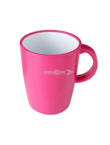 Taza grande 30cl de melanina Rosa. Brunner