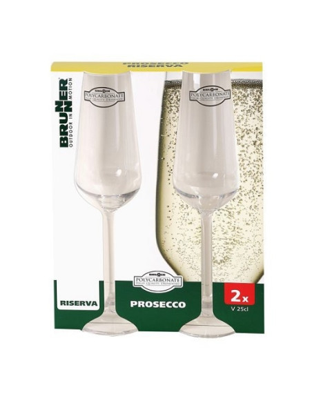 Copa en polycarbonate melanin x2 Prosecco Riserva 25cl Brunner