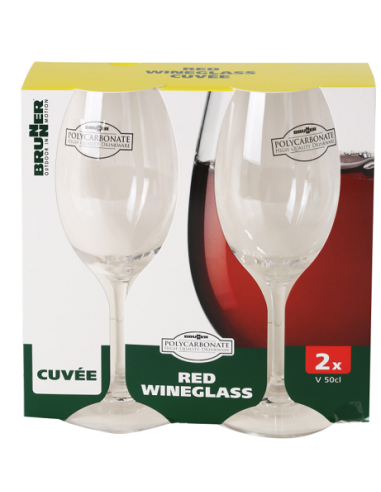 Melamine polycarbonate cup x2 Red Cuvee 60c lBrunner