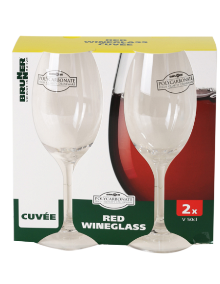 Tasse aus Melamin-Polycarbonat x2 Red Cuvee 60c lBrunner