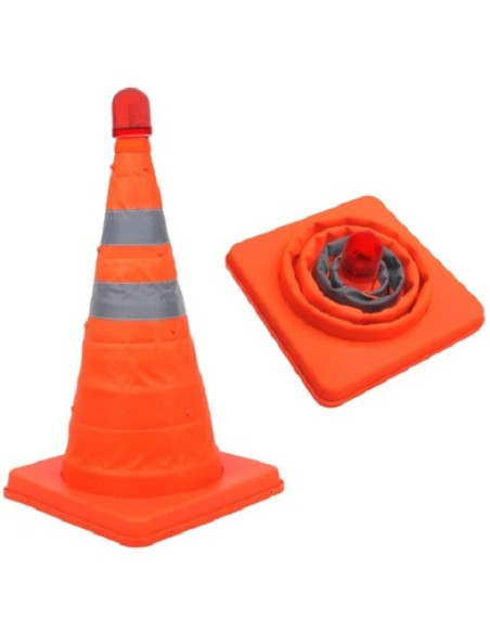 Cône de sécurité pliable avec lumières LED Pro Plus