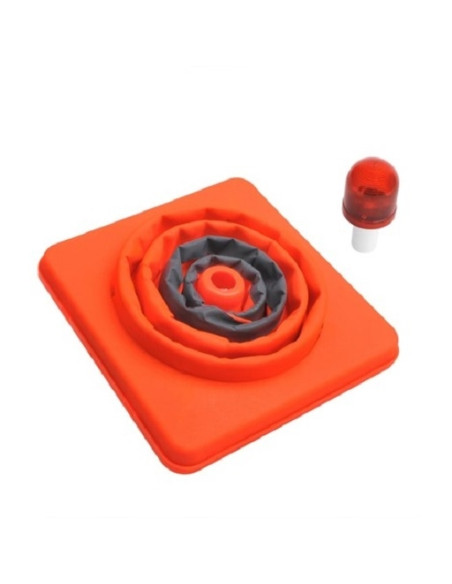 Collapsible safety cone with Pro Plus LED lights