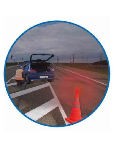 Cone de segurança dobrável com luzes LED Pro Plus