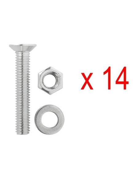 Aluminum clamping guides 60 cm with 24 positions