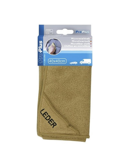 Chiffon microfibre pour nettoyer le cuir 40x40cm.