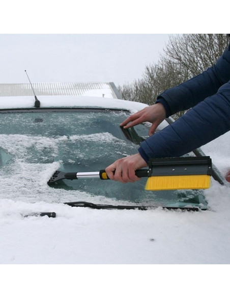 Telescopic glass cleaner brush with ice scraper Pro Plus