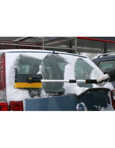 Telescopic glass cleaner brush with ice scraper Pro Plus