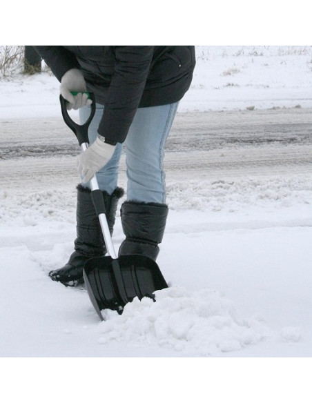 Pala para la nieve con mango telescópico