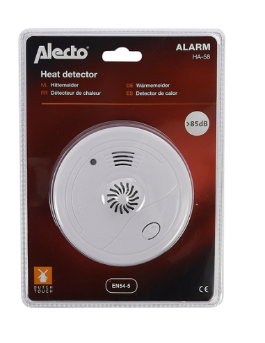 Detector de calor de techo a pilas 9V Alecto