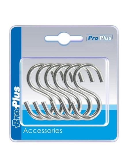 Satz mit 6 Stahl-S-Haken 44 x 21 mm Pro Plus