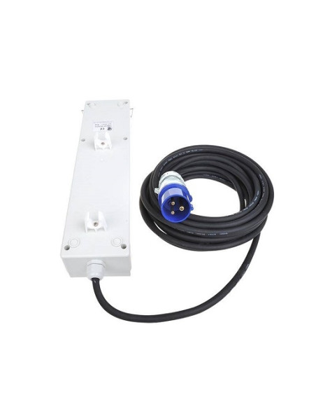 Schuko power strip with a 25A automatic and a 10A thermal magneto