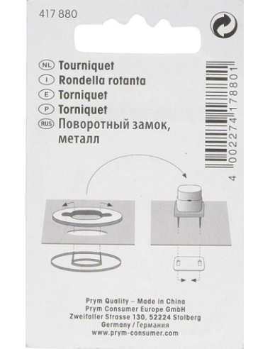 Set of four clasps / snaps 33 mm Prym