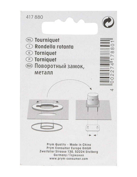 Set aus vier Verschlüssen / Druckknöpfen 33 mm Prym