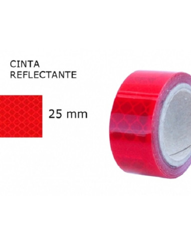 Nastro riflettente adesivo rosso 2 Metro