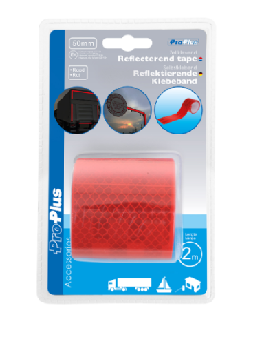 Nastro riflettente adesivo rosso 2 Metro