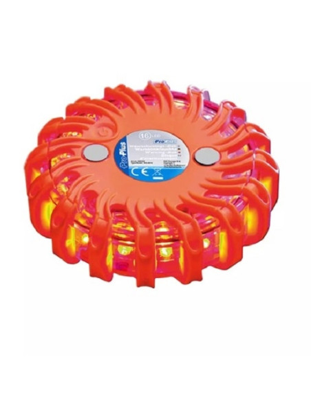 Lampe torche de secours circulaire lumineuse 16 LED orange Pro Plus