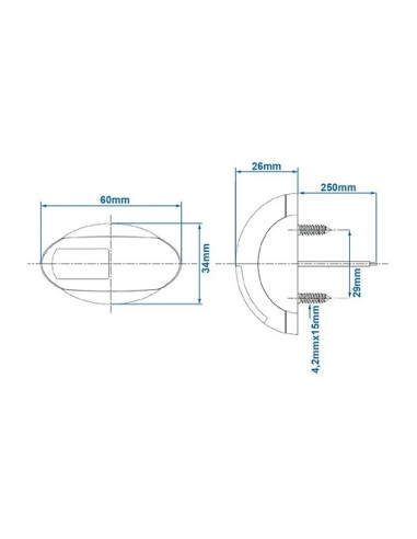 Luz indicadora lateral led ProPlus vermelha