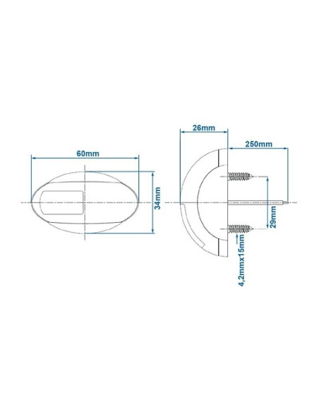 Luz indicadora lateral led ProPlus vermelha