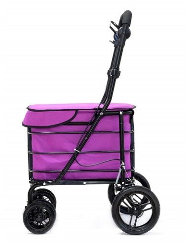 Faltbarer Einkaufswagen mit Sitz Fuchsia Carlett 700