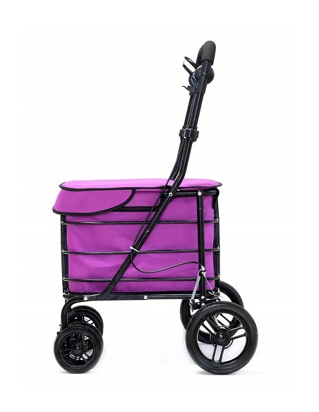 Faltbarer Einkaufswagen mit Sitz Fuchsia Carlett 700