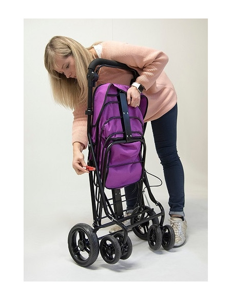 Caddie pliant avec siège Fuchsia Carlett 700 Caddie pliant avec siège Fuchsia Carlett 700