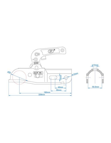 35-50mm Pro Plus Braking Tow Ball Hitch Stabilizer