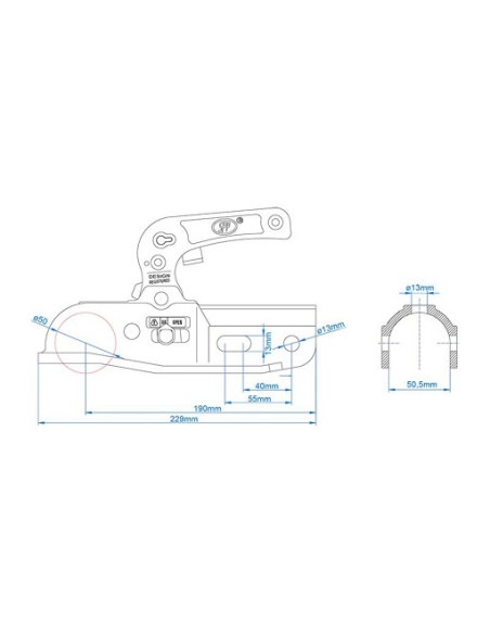 Stabilisateur d'attelage de boule de remorquage de freinage Pro Plus de 35 à 50 mm