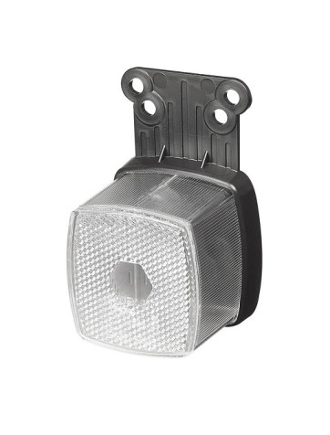 Luz de posição quadrada branca com refletor frontal 66x62mm Radex