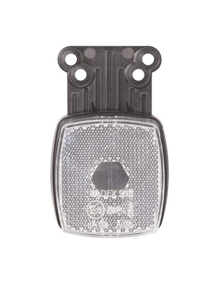 Luz de posição quadrada branca com refletor frontal 66x62mm Radex Luz de posição quadrada branca com refletor frontal 66x62mm Radex