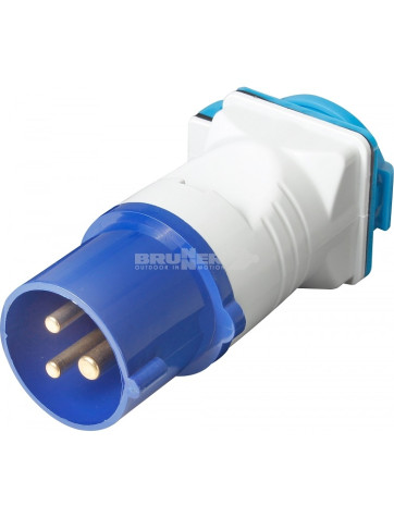 Adaptador macho Cetac con enchufe hembra con tapa