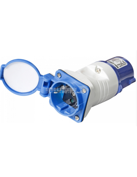 Adaptador macho Cetac con enchufe hembra con tapa Adaptador macho Cetac con enchufe hembra con tapa