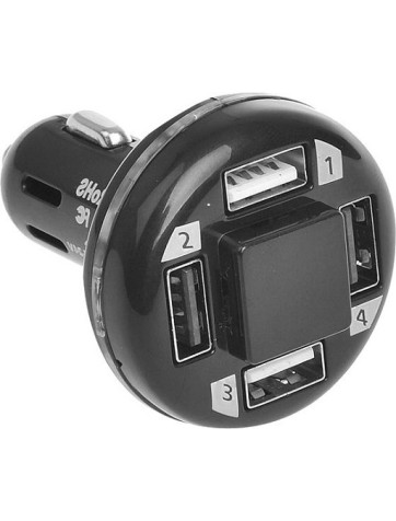 Cargador de coche USB cuádruple 12/24 voltios Pro Plus