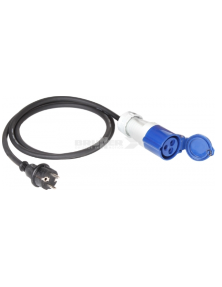 Adaptador Schuko/Cetac 150 cm para exterior con 1,50 mm² Adaptador Schuko/Cetac 150 cm para exterior con 1,50 mm²