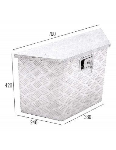 Box / Aluminum box for trailer 75 Liters Pro Plus