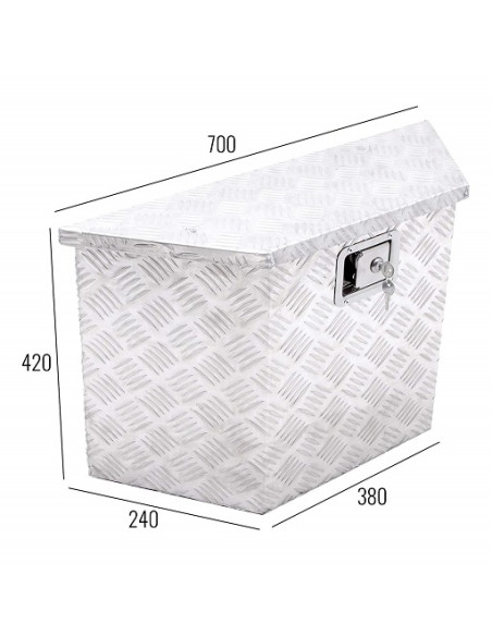 Box / Aluminum box for trailer 75 Liters Pro Plus