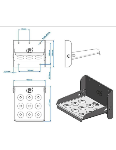 Calzo plegable de acero para estacionamiento  SPP SP-01 |