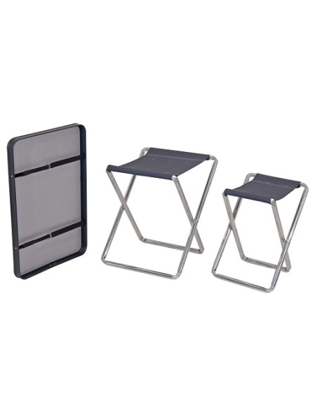 Set de table avec deux tabourets pliants Crespo