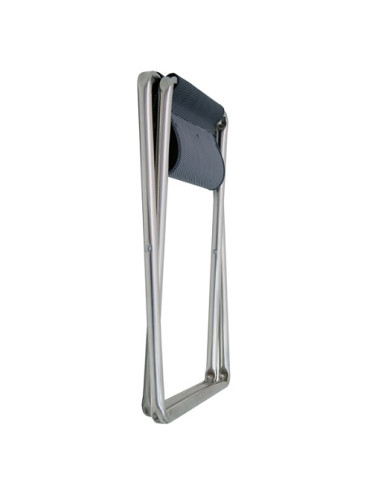 Tabouret pliant en aluminium gris foncé Crespo